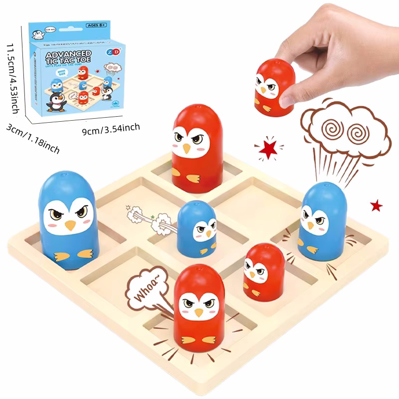 Party Games Adult Birthday - Mini zaawansowana gra planszowa Tic Tac