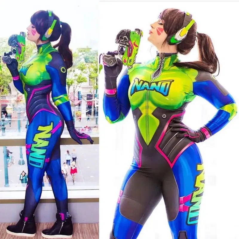 Nowy strój cosplay D.Va Nano C – Party Games Youtube recenzja i cena